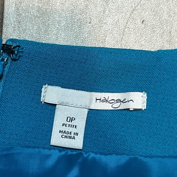 Halogen Teal Womens Pencil Skirt Size 0P - Picture 4 of 6